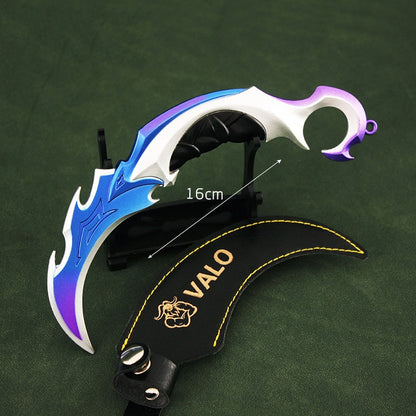 Karambit Saqueadora Valorant 16cm Metal Roxa