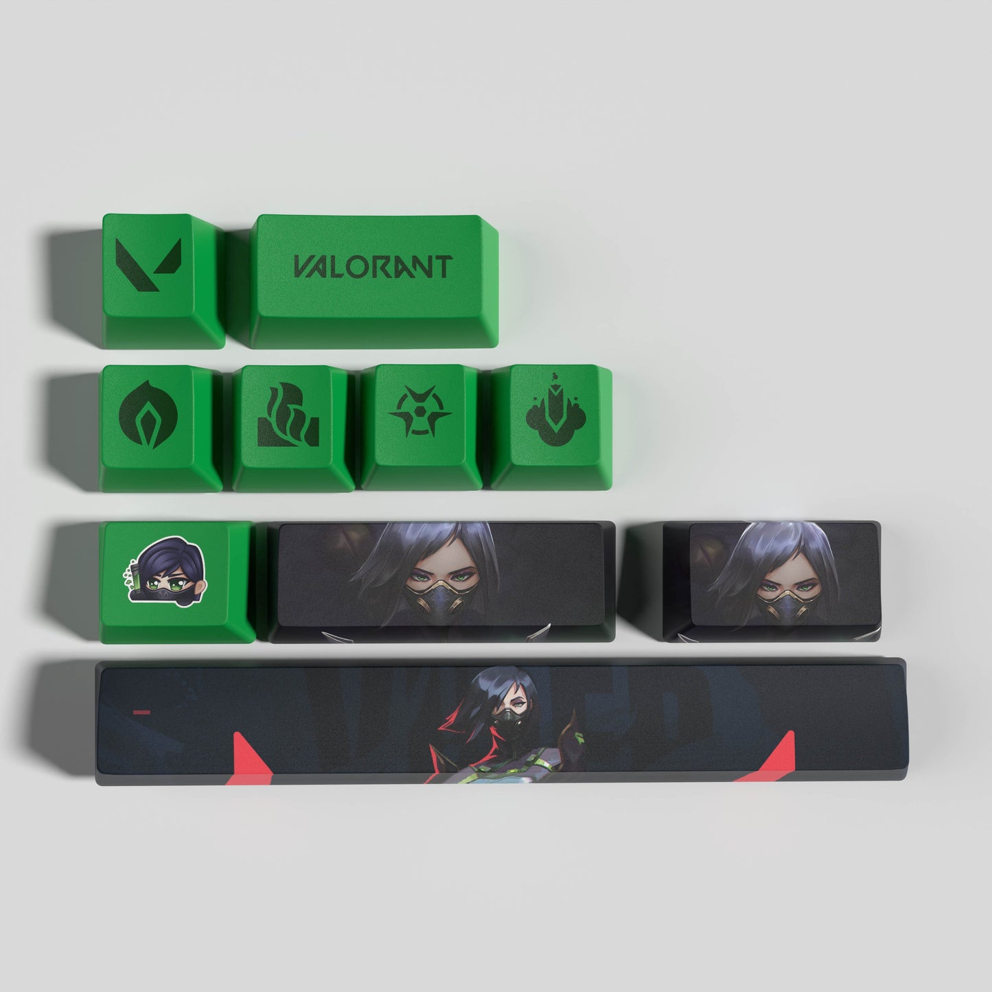 Valorant custom keycaps 10keys PBT dye keys