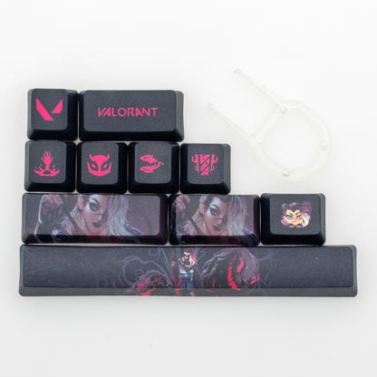 Valorant keycaps personalizadas teclas 10keys PBT dye